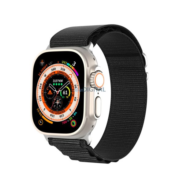 Dux Ducis (GS Version) sportos csereszíj Apple Watch 9/8/7/6/SE/5/4/3/2/1 (41, 40, 38 mm) fekete