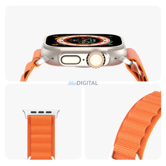 Dux Ducis (GS Version) sportos csereszíj Apple Watch 9 / 8 / 7 / 6 / SE / 5 / 4 / 3 / 2 / 1 (41, 40, 38 mm) narancssárga