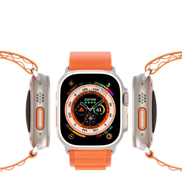 Dux Ducis (GS Version) sportos csereszíj Apple Watch 9 / 8 / 7 / 6 / SE / 5 / 4 / 3 / 2 / 1 (41, 40, 38 mm) narancssárga