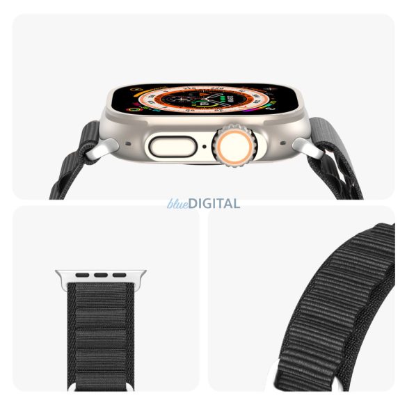 Dux Ducis (GS Version) sportos csereszíj Apple Watch Ultra / 9 / 8 / 7 / 6 / SE / 5 / 4 / 3 / 2 / 1 (42, 44, 45, 49 mm) fekete