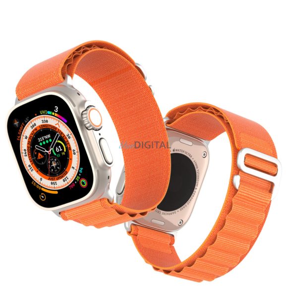 Dux Ducis (GS Version) sportos csereszíj Apple Watch Ultra / 9 / 8 / 7 / 6 / SE / 5 / 4 / 3 / 2 / 1 (42, 44, 45, 49 mm) narancssárga
