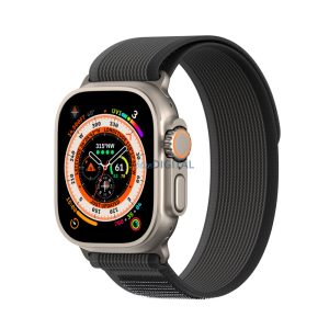 Dux Ducis (YJ Version) sportos csereszíj Apple Watch 9 / 8 / 7 / 6 / SE / 5 / 4 / 3 / 2 / 1 (38, 40, 41 mm) fekete-szürke