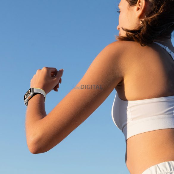 Dux Ducis (YJ Version) sportos csereszíj Apple Watch 9 / 8 / 7 / 6 / SE / 5 / 4 / 3 / 2 / 1 (38, 40, 41 mm) sárga-bézs színű