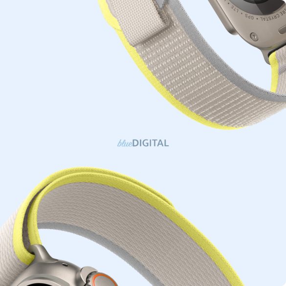 Dux Ducis (YJ Version) sportos csereszíj Apple Watch Ultra / 9 / 8 / 7 / 6 / SE / 5 / 4 / 3 / 2 / 1 (42, 44, 45, 49 mm) - sárga-bézs színű