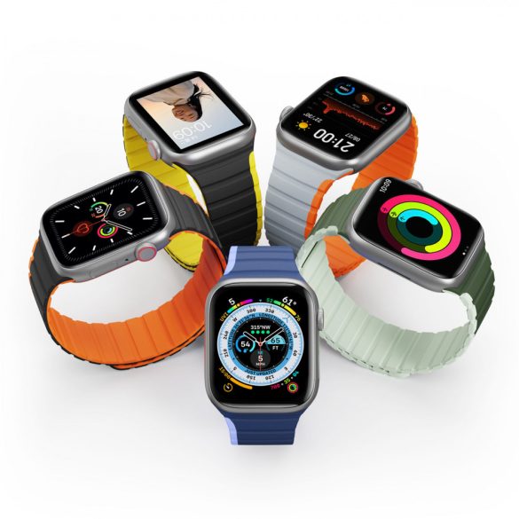 Dux Ducis (LD Version) csereszíj Apple Watch Ultra, SE, 9, 8, 7, 6, 5, 4, 3, 2, 1 (49, 45, 44, 42 mm) - fekete és sárga