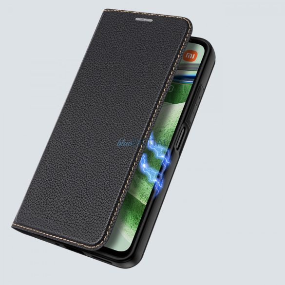 Dux Ducis Skin X2 Case Xiaomi Redmi Note 12 5G / Poco X5 5G flipes tok pénztárcával és állvánnyal fekete