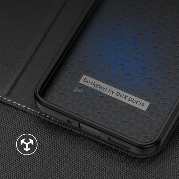 Dux Ducis Skin X2 Case Xiaomi Redmi Note 12 5G / Poco X5 5G flipes tok pénztárcával és állvánnyal fekete