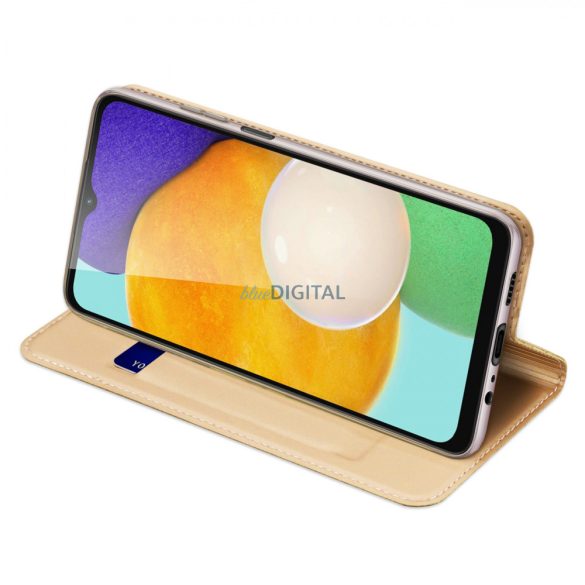 Dux Ducis Skin Pro Case for Samsung Galaxy A14 5G flipes tok pénztárcával és állvánnyal arany