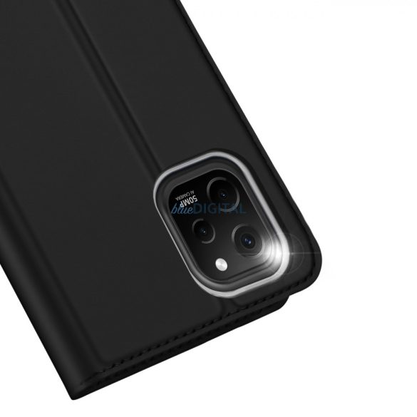 Dux Ducis Skin Pro tok Huawei nova Y61 flipes tok pénztárcával és állvánnyal fekete