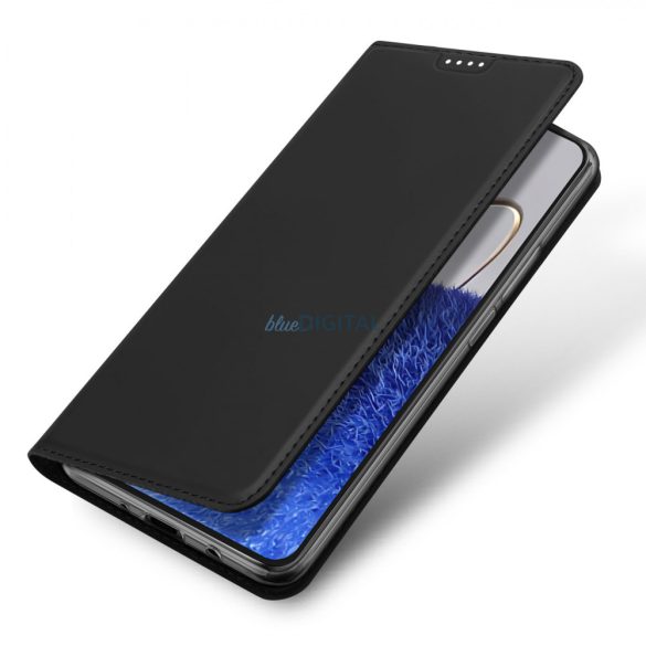 Dux Ducis Skin Pro tok Huawei nova Y61 flipes tok pénztárcával és állvánnyal fekete