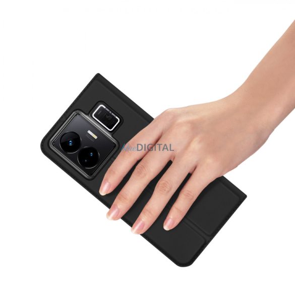Dux Ducis Skin Pro Case For Realme GT Neo 5 / Realme GT3 flipes tok pénztárcával és állvánnyal Fekete