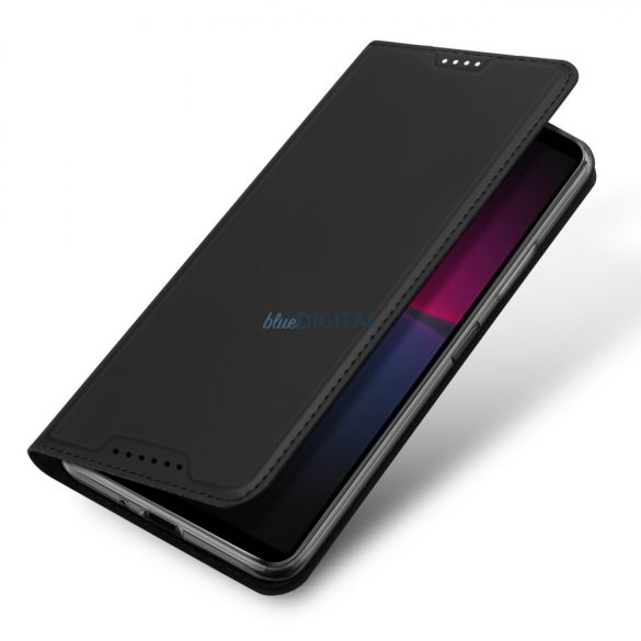 Dux Ducis Skin Pro Case for Sony Xperia 10 V flipes tok pénztárcával és állvánnyal Fekete