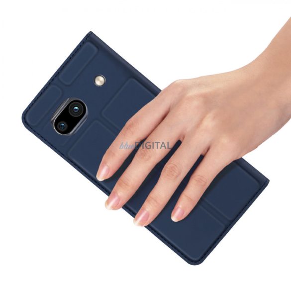 Dux Ducis Skin Pro Case for Google Pixel 7a flipes tok pénztárcával és állvánnyal kék