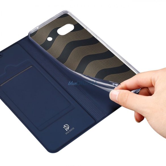 Dux Ducis Skin Pro Case for Google Pixel 7a flipes tok pénztárcával és állvánnyal kék