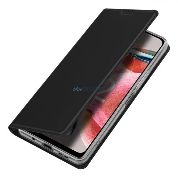 Dux Ducis Skin Pro Case for Xiaomi Redmi Note 12 flipes tok pénztárcával és állvánnyal Black