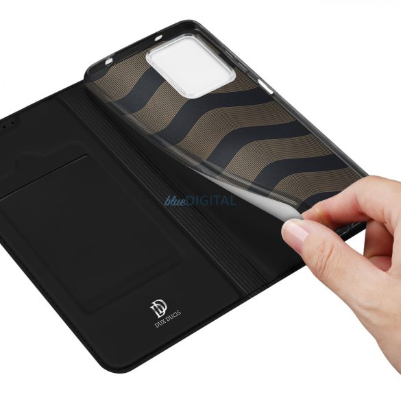 Dux Ducis Skin Pro Case for Xiaomi Redmi Note 12 flipes tok pénztárcával és állvánnyal Black