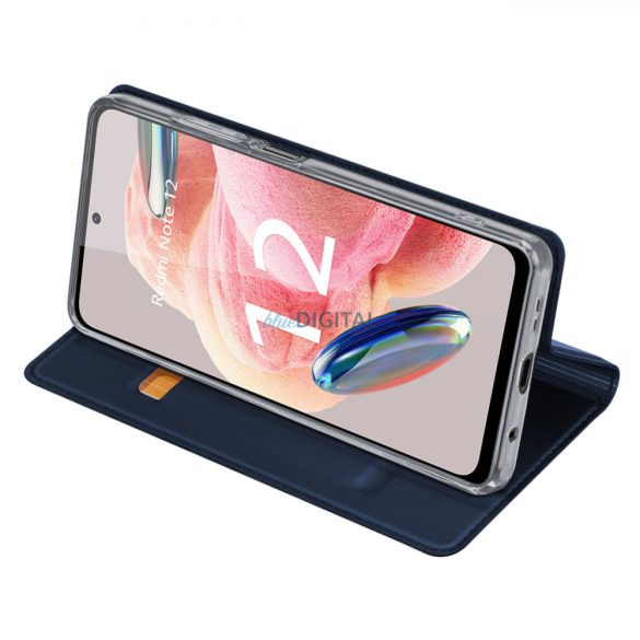 Dux Ducis Skin Pro Case for Xiaomi Redmi Note 12 flipes tok pénztárcával és állvánnyal Kék