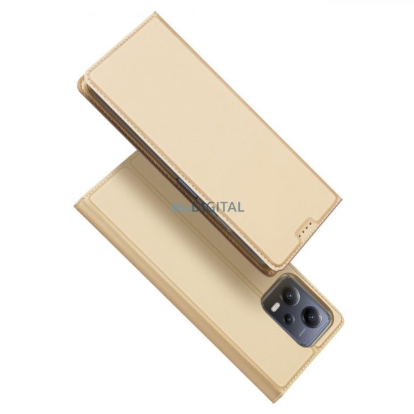 Dux Ducis Skin Pro Case for Xiaomi Redmi Note 12 Pro+ flipes tok pénztárcával és állvánnyal arany