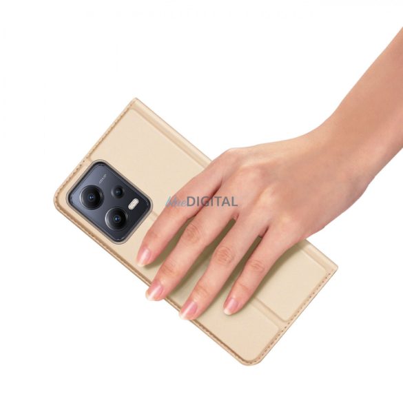 Dux Ducis Skin Pro Case for Xiaomi Redmi Note 12 Pro+ flipes tok pénztárcával és állvánnyal arany