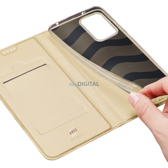 Dux Ducis Skin Pro Case for Xiaomi Redmi Note 12 Pro+ flipes tok pénztárcával és állvánnyal arany