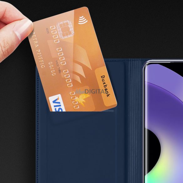 Dux Ducis Skin Pro tok Samsung Galaxy A54 5G flip tok kártya pénztárca állvány fekete