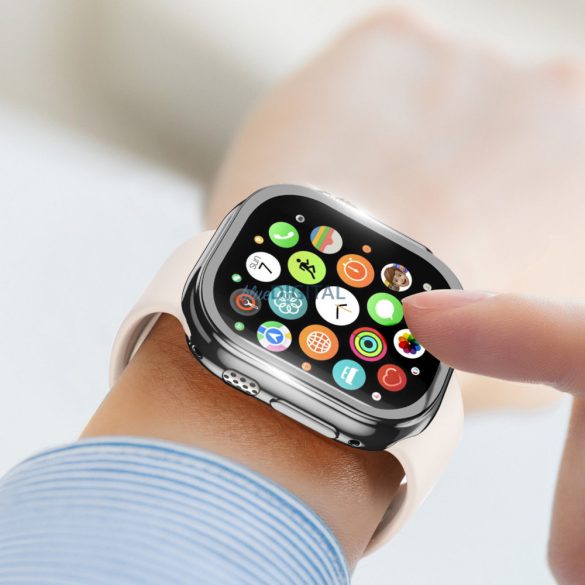 Dux Ducis Apple Watch Ultra tok egyedül 49 mm-es Rugalmasokosóra tok fekete