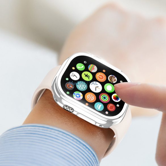 Dux Ducis Apple Watch Ultra tok egyedül 49 mm-es Rugalmasokosóra tok ezüst