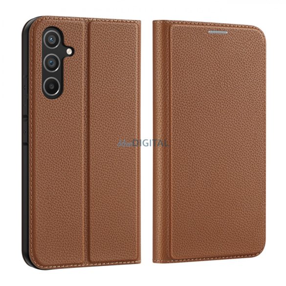 Dux Ducis Skin X2 tok Samsung Galaxy A54 5G flip cover pénztárca állvány barna