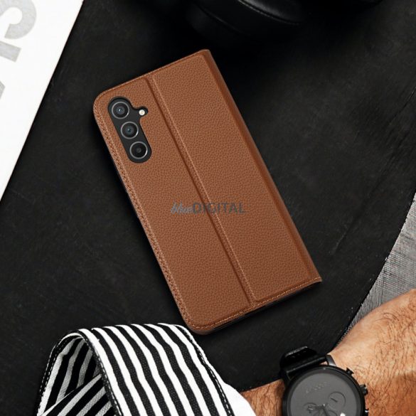 Dux Ducis Skin X2 tok Samsung Galaxy A54 5G flip cover pénztárca állvány barna