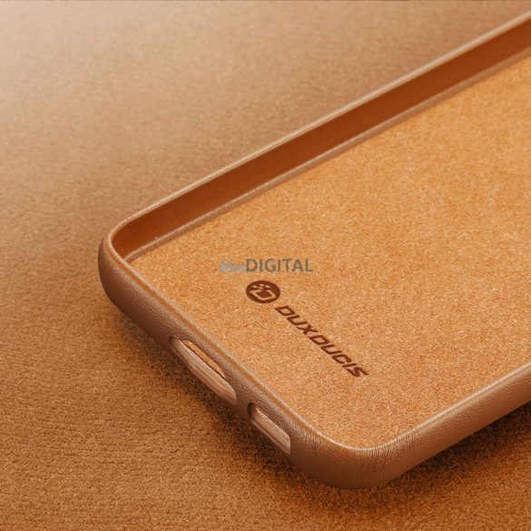 Dux Ducis Grit Samsung Galaxy S23 elegáns műbőr tok barna