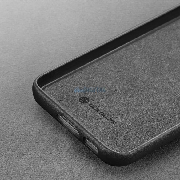 Dux Ducis Grit Samsung Galaxy S23+ műbőrből készült elegáns tok MagSafe fekete