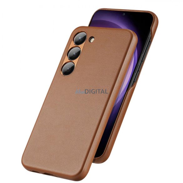 Dux Ducis Grit Samsung Galaxy S23+ műbőrből készült elegáns tok MagSafe barna