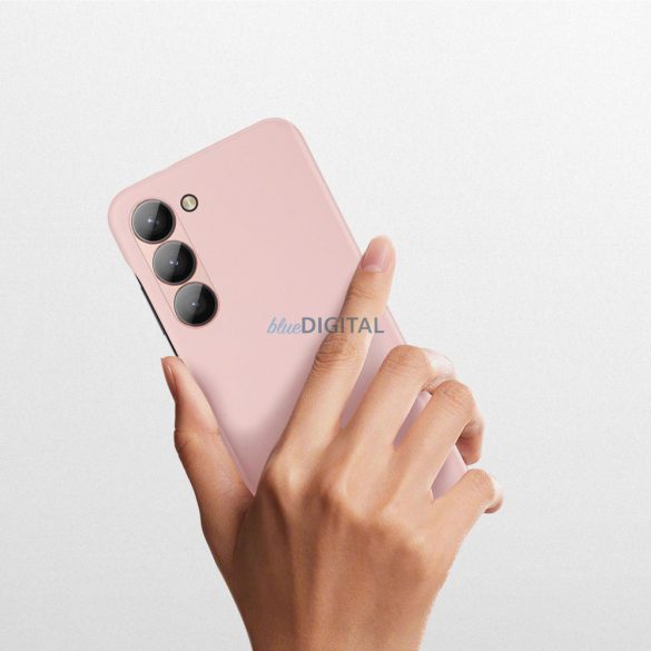 Dux Ducis Grit Samsung Galaxy S23+ műbőrből készült elegáns tok MagSafe rózsaszín