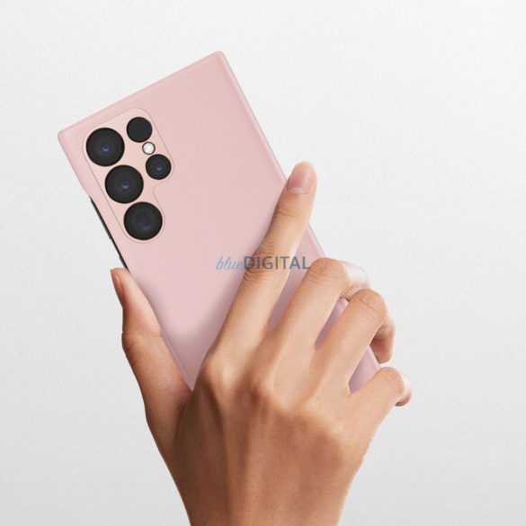 Dux Ducis Grit Samsung Galaxy S23 Ultra elegáns műbőr tok MagSafe rózsaszín