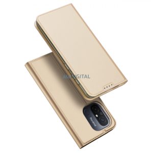 Dux Ducis Skin Pro Case For Xiaomi Redmi 11A / Poco C55 / Redmi 12C flipes tok pénztárcával és állvánnyal arany