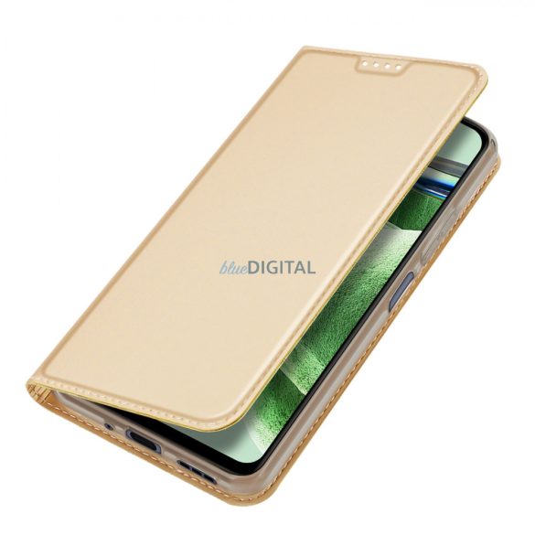 Dux Ducis Skin Pro Case For Xiaomi Redmi Note 12 5G / Poco X5 5G flipes tok pénztárcával és állvánnyal arany