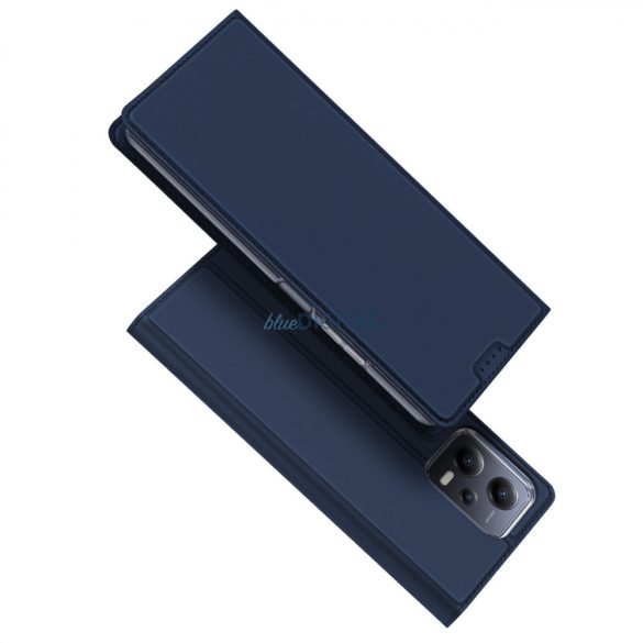 Dux Ducis Skin Pro Case For Xiaomi Redmi Note 12 Pro / Poco X5 Pro 5G flipes tok pénztárcával és állvánnyal kék
