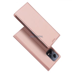 Dux Ducis Skin Pro Case For Xiaomi Redmi Note 12 Pro / Poco X5 Pro 5G flipes tok pénztárcával és állvánnyal rózsaszín