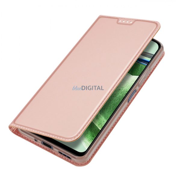 Dux Ducis Skin Pro Case For Xiaomi Redmi Note 12 Pro / Poco X5 Pro 5G flipes tok pénztárcával és állvánnyal rózsaszín