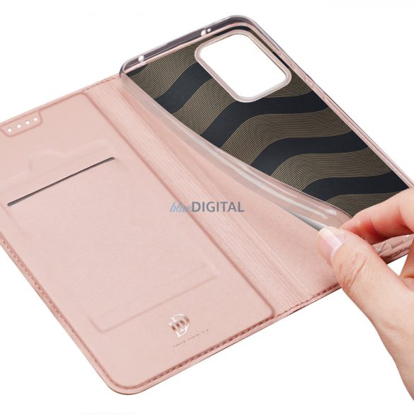 Dux Ducis Skin Pro Case For Xiaomi Redmi Note 12 Pro / Poco X5 Pro 5G flipes tok pénztárcával és állvánnyal rózsaszín