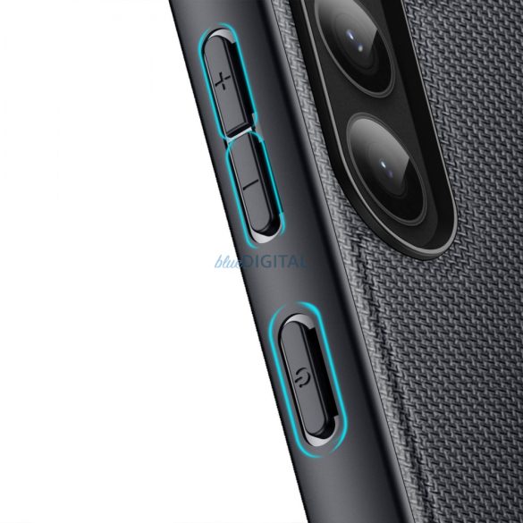 Dux Ducis Fino tok Samsung Galaxy S23+ tok szilikon kerettel fekete