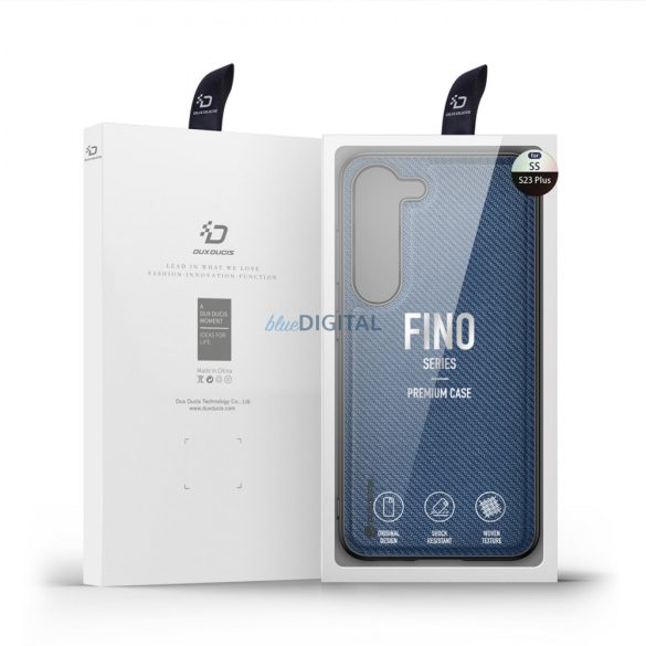 Dux Ducis Fino tok Samsung Galaxy S23+ tok szilikon kerettel kék