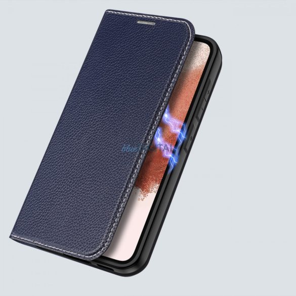 Dux Ducis Skin X2 tok Samsung Galaxy S23+ flip tok pénztárca állvány kék