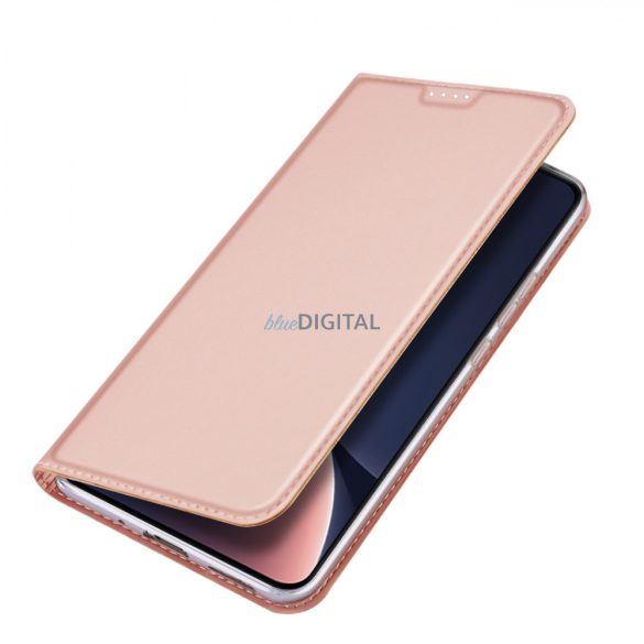 Dux Ducis Skin Pro Case Xiaomi 13 Flip kártya pénztárca Stand Pink