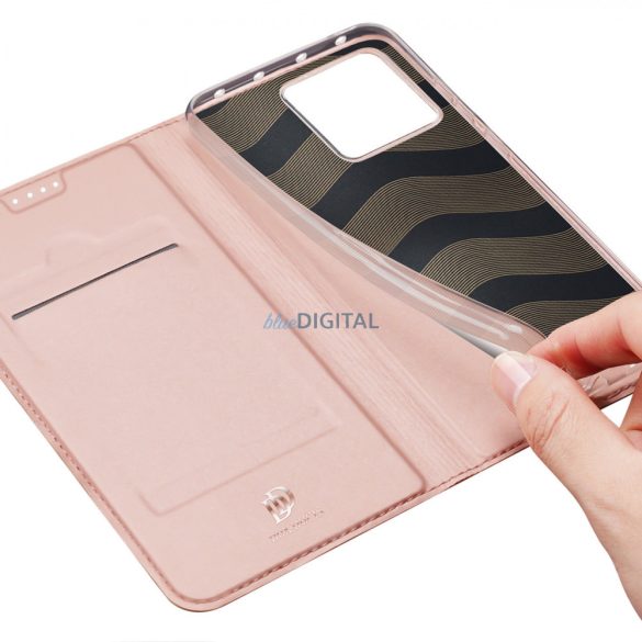 Dux Ducis Skin Pro Case Xiaomi 13 Flip kártya pénztárca Stand Pink