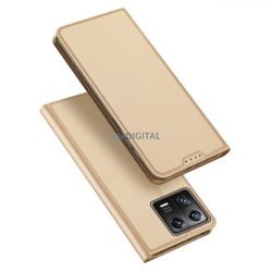   Dux Ducis Skin Pro Case Xiaomi 13 Flip kártya pénztárca arany stand
