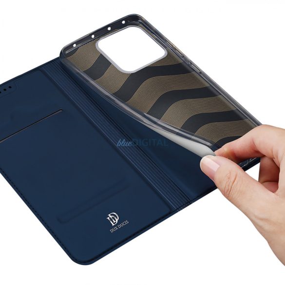 Dux Ducis Skin Pro tok Xiaomi 13 Pro tok flip kártya pénztárca állvány kék