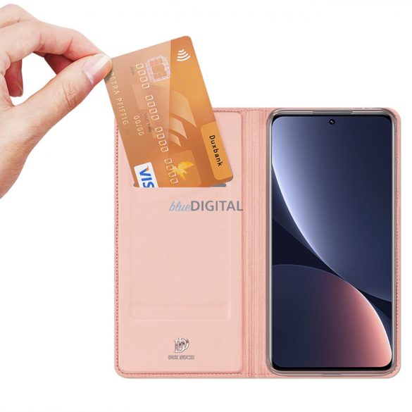 Dux Ducis Skin Pro Case Xiaomi 13 Pro Flip kártya pénztárca Stand Pink