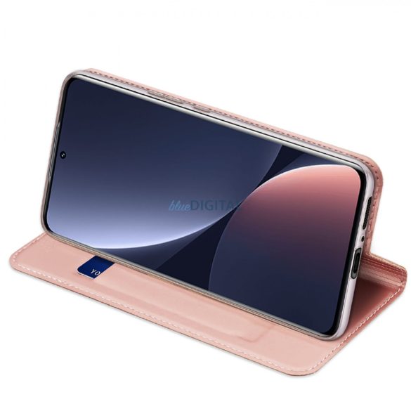 Dux Ducis Skin Pro Case Xiaomi 13 Pro Flip kártya pénztárca Stand Pink