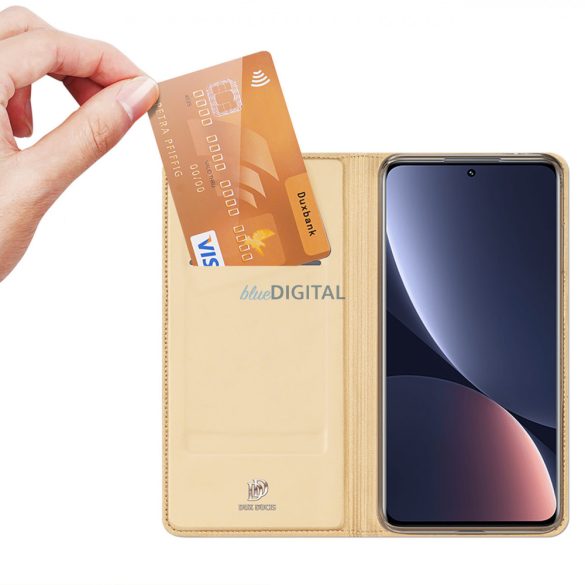 Dux Ducis Skin Pro Case Xiaomi 13 Pro Flip Card Wallet arany állvány